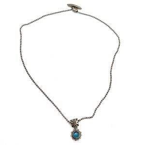 Lisa Jenks Vintage 925 Sterling Silver with Blue Topaz Pendant